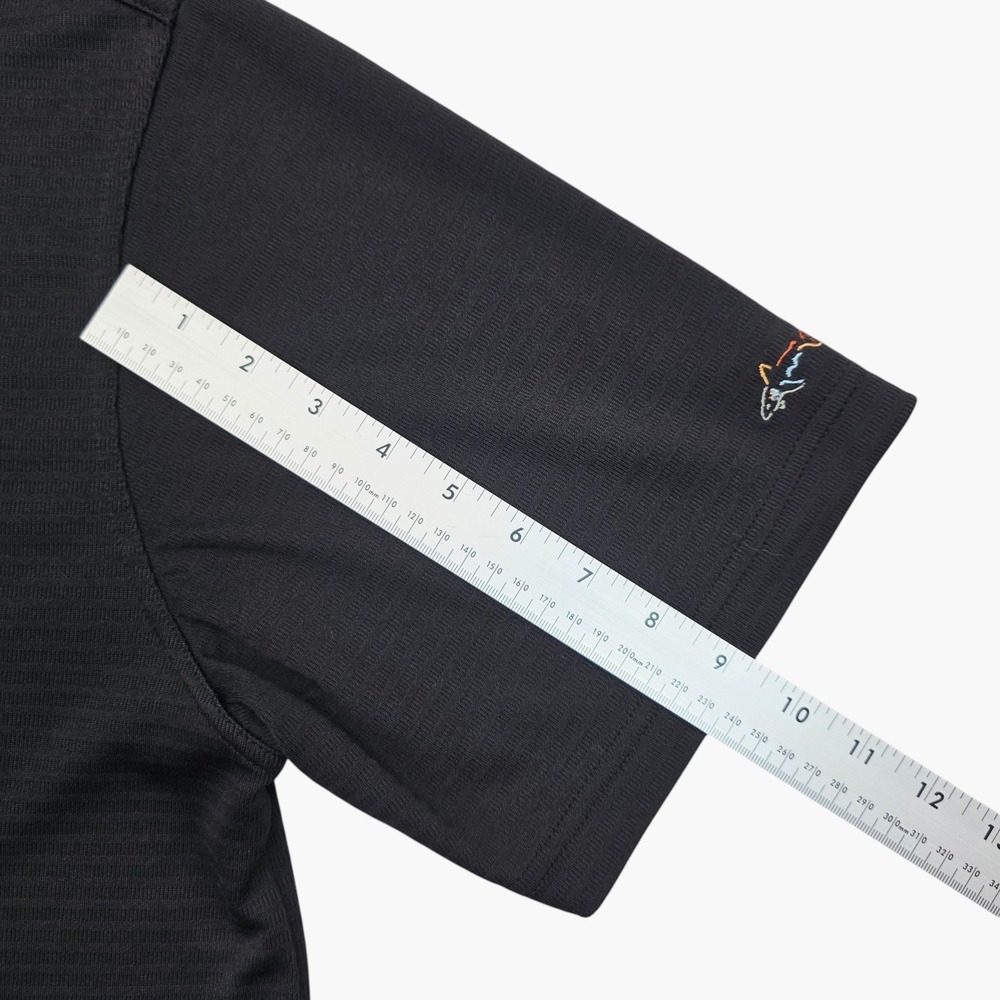 Greg Norman Mens Play Dry Golf Polo Shirt Black Short Sleeve Size Large L - Picture 8 of 9
